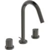 Ideal Standard Mélangeur Lavabo Joy Gris Magnétique 3 Trous Avec Tirette Et Vidage Bonde Métal