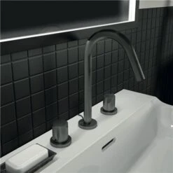 Ideal Standard Mélangeur Lavabo Joy Gris Magnétique 3 Trous Avec Tirette Et Vidage Bonde Métal -Aqua Home Magasin melangeur lavabo joy gris magnetique 3 trous avec tirette et vidage bonde metal 3
