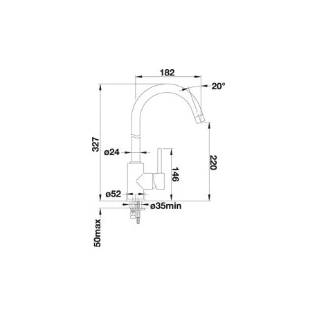 Blanco Mitigeur Cuisine Mida 519415 Anthracite