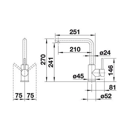 Blanco Mitigeur Cuisine Mila 519414 Chromé Simple 4 Blanco Mitigeur Cuisine Mila 519414 Chromé Simple – Image 2
