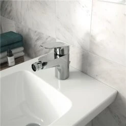 Robinet Bidet Okyris Avec Tirette Et Vidage Bonde Métal -Aqua Home Magasin mitigeur bidet monotrou d0573aa okyris avec tirette et vidage bonde metal 2