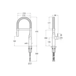 Roca Mitigeur Cuisine Glera Pro H 475 Mm Chromé
