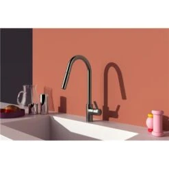 Ideal Standard Mitigeur De Cuisine Gusto Douchette Extractible 2 Jets Gris Magnétique -Aqua Home Magasin mitigeur de cuisine gusto douchette extractible 2 jets gris magnetique 2