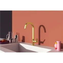 Ideal Standard Mitigeur De Cuisine Gusto Tube Carré Or Brossé 10 Ideal Standard Mitigeur De Cuisine Gusto Tube Carré Or Brossé -Aqua Home Magasin mitigeur de cuisine gusto tube carre or brosse 2