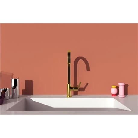 Ideal Standard Mitigeur De Cuisine Gusto Tube Carré Or Brossé 6 Ideal Standard Mitigeur De Cuisine Gusto Tube Carré Or Brossé – Image 4