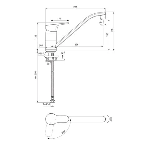 Mitigeur De Cuisine Olyos C3 Bac Bas Chromé 6 Mitigeur De Cuisine Olyos C3 Bac Bas Chromé – Image 4