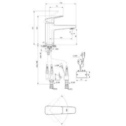 Ideal Standard Mitigeur De Lavabo Ceraplan Chromé Double Activation -Aqua Home Magasin mitigeur de lavabo ceraplan chrome double activation 6