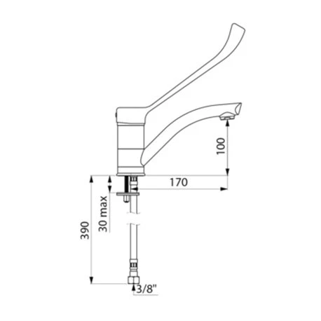Mitigeur Lavabo 2522L à Levier 4 Mitigeur Lavabo 2522L à Levier – Image 2