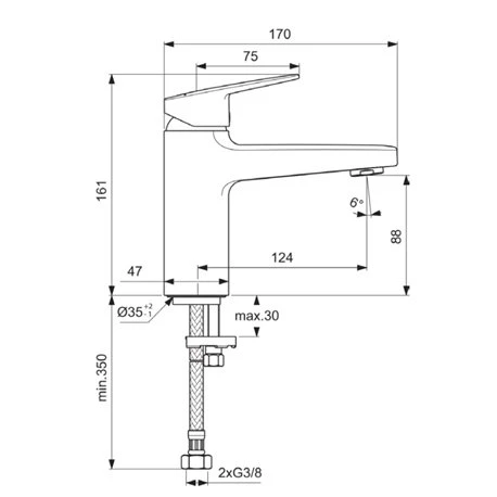 Ideal Standard Mitigeur Lavabo Ceraplan Grande Noir Mat Sans Tirette Ni Vidage 8 Ideal Standard Mitigeur Lavabo Ceraplan Grande Noir Mat Sans Tirette Ni Vidage – Image 6