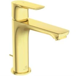 Ideal Standard Mitigeur Lavabo Grande Conca Tirette Et Vidage Bonde Métal, Or Brossé