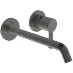 Ideal Standard Mitigeur Lavabo Mural Joy 2 Trous, Bec 220 Mm, Gris Magnétique