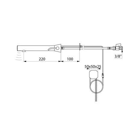Mitigeur Lavabo Murale Chrome Noir Mat L220 Mm Traversée De Cloison 482030 4 Mitigeur Lavabo Murale Chrome Noir Mat L220 Mm Traversée De Cloison 482030 – Image 2