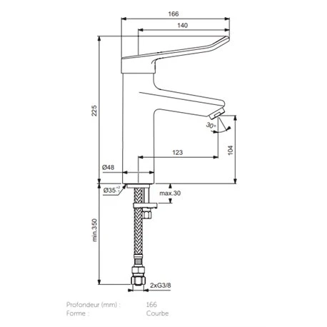 Mitigeur Lavabo Okyris Pro Comfort Poignée Ajourée, Sans Tirette Ni Vidage 4 Mitigeur Lavabo Okyris Pro Comfort Poignée Ajourée, Sans Tirette Ni Vidage – Image 2