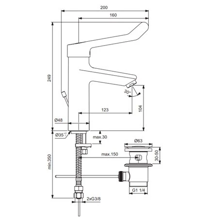 Mitigeur Lavabo Okyris Pro Comfort Poignée Rallongée 4 Mitigeur Lavabo Okyris Pro Comfort Poignée Rallongée – Image 2