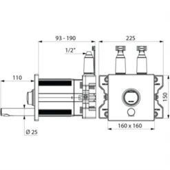 Mitigeur Temporisé 794BOX3+794200 Tempomix 3 Bec L. 110 Mm -Aqua Home Magasin mitigeur temporise 794box3794200 tempomix 3 bec l 110 mm 4