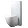 Geberit Panneau Sanitaire Monolith WC Au Sol Verre Blanc/aluminium 101 Cm -Aqua Home Magasin monolith 1010 mm 131002si5 geberit verre blanc