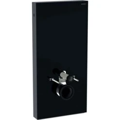 Geberit Panneau Sanitaire Monolith WC Suspendu Verre Noir/aluminium Chromé Noir 101 Cm
