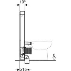 Geberit Panneau Sanitaire Monolith Plus WC Au Sol Verre Sable Gris/aluminium 101 Cm