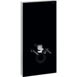 Geberit Panneau Sanitaire Monolith Plus WC Suspendu Verre Noir/aluminium Chromé Noir 101 Cm