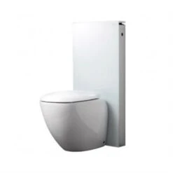 Geberit Panneau Sanitaire Monolith Plus WC Au Sol Verre Blanc/aluminium 101 Cm