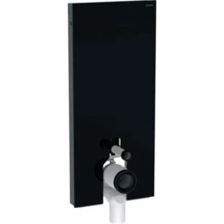 Geberit Panneau Sanitaire Monolith Plus WC Au Sol Verre Noir/aluminium Chromé Noir 114 Cm -Aqua Home Magasin monolith plus 1140 mm 131233tg5 geberit verre sable 2