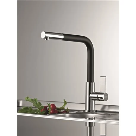 Franke Mitigeur Cuisine Neptune Evo à Douchette Chromé / Noir Mat 603052 4 Franke Mitigeur Cuisine Neptune Evo à Douchette Chromé / Noir Mat 603052 – Image 2