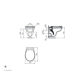 WC Suspendu Noe 525x370x400 Mm Sans Bride -Aqua Home Magasin noe p013301 525x370x400 mm sans bride 2