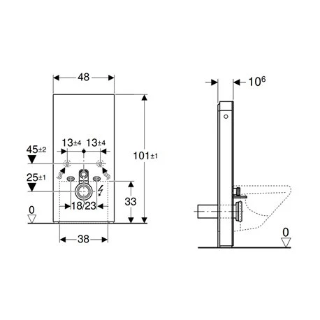 Geberit Panneau Sanitaire Monolith Plus WC Suspendu Verre Blanc / Aluminium 101 Cm 4 Geberit Panneau Sanitaire Monolith Plus WC Suspendu Verre Blanc / Aluminium 101 Cm – Image 2