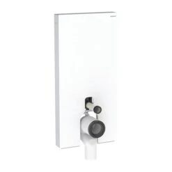 Geberit Panneau Sanitaire Monolith WC Sol Verre Blanc / Aluminium 101 Cm