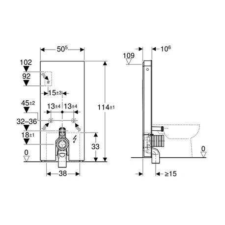 Geberit Panneau Sanitaire Monolith WC Sol Verre Gris Velouté / Aluminium Chromé Noir 114 Cm 4 Geberit Panneau Sanitaire Monolith WC Sol Verre Gris Velouté / Aluminium Chromé Noir 114 Cm – Image 2