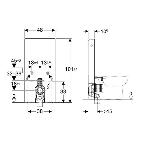 Geberit Panneau Sanitaire Monolith WC Sol Verre Noir / Aluminium Chromé Noir 101 Cm 4 Geberit Panneau Sanitaire Monolith WC Sol Verre Noir / Aluminium Chromé Noir 101 Cm – Image 2