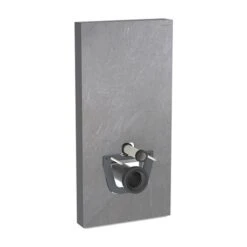 Geberit Panneau Sanitaire Monolith WC Suspendu Grès-céramique Ardoise / Aluminium Chromé Noir 101 Cm