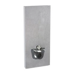 Geberit Panneau Sanitaire Monolith WC Suspendu Grès-céramique Béton / Aluminium Chromé Noir 114 Cm