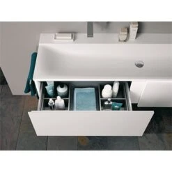Geberit Lavabo Xeno² 160 Cm 2 Trous Percés Robinetterie -Aqua Home Magasin plan de toilette xeno keramag design 427161016 de 160 2