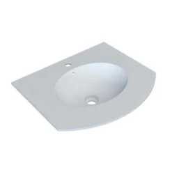 Plan Vasque Intégré En Solid Surface 60x120x51,5 Cm 1 Vasque