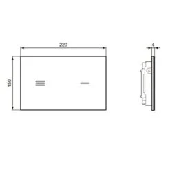 Ideal Standard Plaque De Commande Symfo NT1 Blanc -Aqua Home Magasin plaque de commande r0129sa symfo nt1 blanc 1