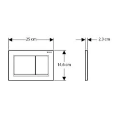 Aqua Home Magasin -Aqua Home Magasin plaque de declenchement omega30 blanc bandes blanc mat 1