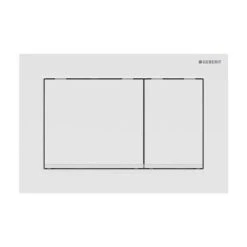 Aqua Home Magasin 15 Geberit Plaque De Déclenchement Omega30 Blanc Bandes Blanc Mat