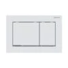 Geberit Plaque De Déclenchement Omega30 Blanc Mat Laqué Bandes Chromé Brillant -Aqua Home Magasin plaque de declenchement omega30 blanc mat laque bandes chrome brillant