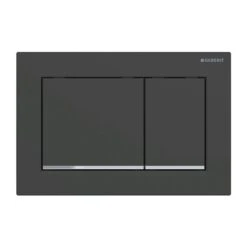 Geberit Plaque De Déclenchement Omega30 Noit Mat Laqué Bandes Chromé Brillant
