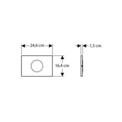 Aqua Home Magasin -Aqua Home Magasin plaque de declenchement sigma 10 blanc mat laque anneau blanc 1