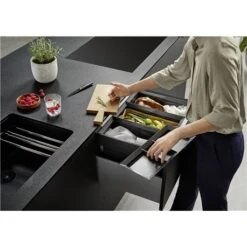 Blanco Poubelle Sous évier Flexon II Low 60/3 3 Bacs 15 + 15 + 15 Litres -Aqua Home Magasin poubelle sous evier flexon ii low 60 3 3 bacs 15 15 15 litres 2