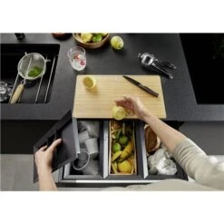 Blanco Poubelle Sous évier Flexon II Low 60/3 3 Bacs 15 + 15 + 15 Litres -Aqua Home Magasin poubelle sous evier flexon ii low 60 3 3 bacs 15 15 15 litres 3