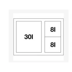 Blanco Poubelle Sous évier Flexon II Low XL 60/3 3 Bacs 30 + 8 + 8 Litres -Aqua Home Magasin poubelle sous evier flexon ii low 60 4 4 bacs 15 15 6 6 litres 3