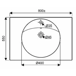 Geberit Lavabo Preciosa 80 Cm Avec Trop Plein 12 Geberit Lavabo Preciosa 80 Cm Avec Trop Plein -Aqua Home Magasin preciosa de 80 cm avec trop plein de longueur 80 cm ref 00161200000 4