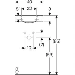 Geberit Lave-mains Preciosa II 40 Cm