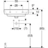Geberit Lavabo Renova Plan 55 Cm 1 Trou Robinetterie Et 1 Trop-plein 2 Geberit Lavabo Renova Plan 55 Cm 1 Trou Robinetterie Et 1 Trop-plein -Aqua Home Magasin prima de 60 cm sans trop plein de longueur 60 cm ref 00133420000
