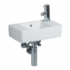 Geberit Lave-mains Renova Compact 40 Cm Cuve Centrée -Aqua Home Magasin prima style compact 40 cm 00134300000 1 trou perce a droite diametre de 20 cm 5