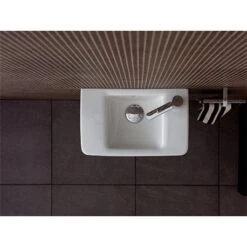 Geberit Lave-mains Renova Compact 40 Cm Cuve Centrée -Aqua Home Magasin prima style compact 40 cm 00134300000 1 trou perce a droite diametre de 20 cm 7