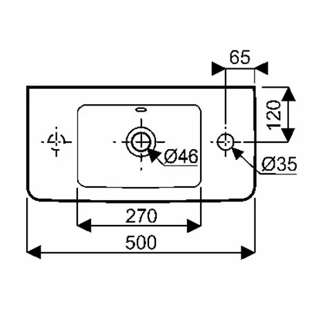Geberit Lave-mains Renova Compact 50 Cm Cuve Centrée 5 Geberit Lave-mains Renova Compact 50 Cm Cuve Centrée – Image 3